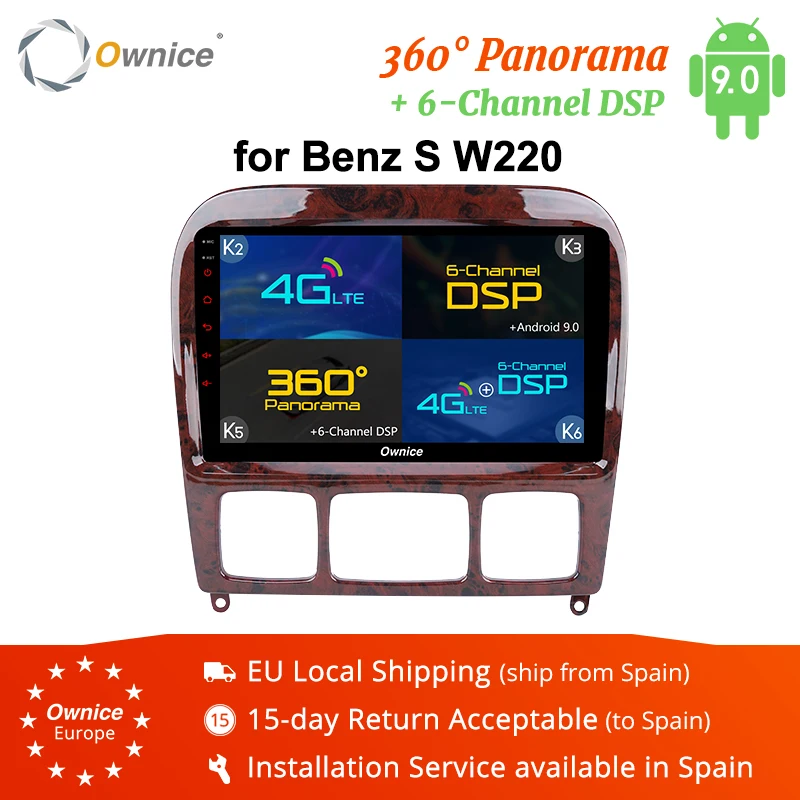 9 &quotOwnice K3 K5 K6 2 Din Andorid 0 автомобильный Радио dvd плеер для Mercedes Benz W220 W215 S280 S320 S350 S400 S500