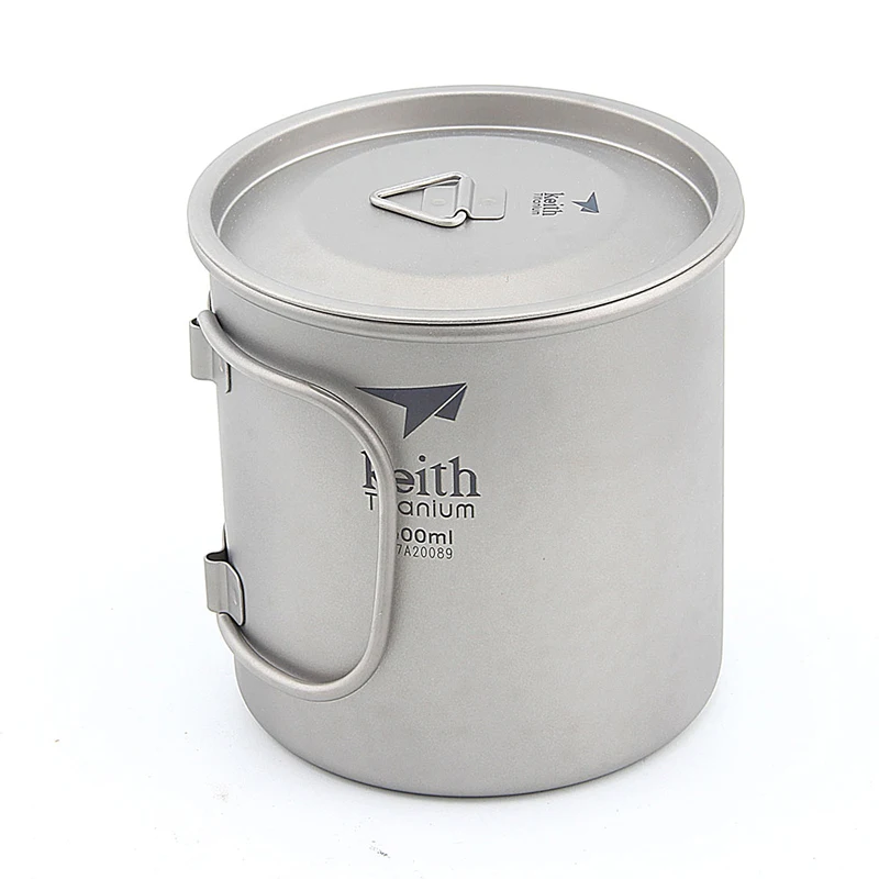 Титановая чашка КИТ кружка для воды из титана Ультралегкая дорожная кемпинга с