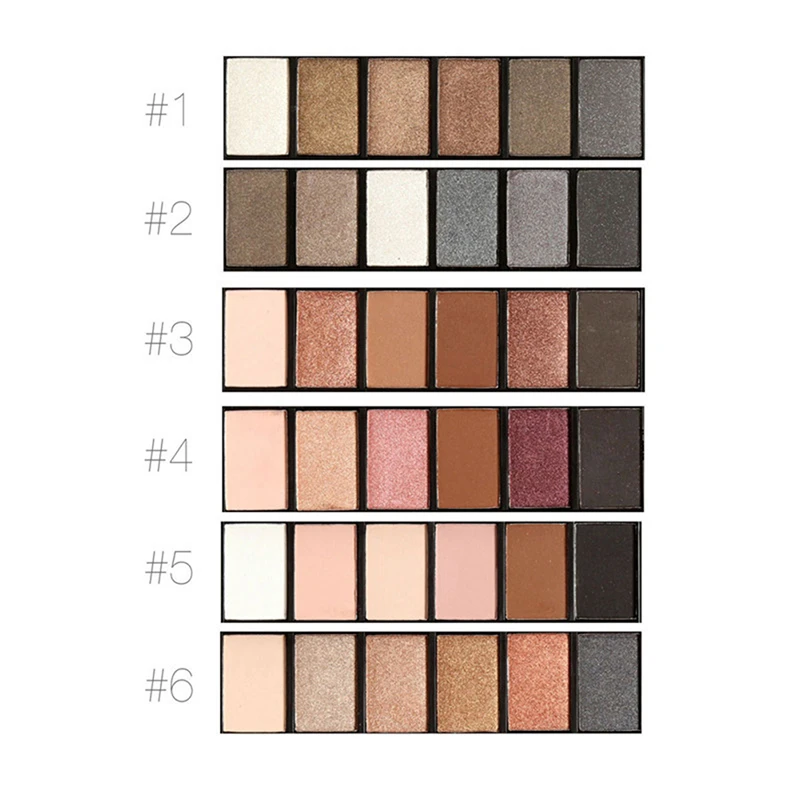 FOCALLURE 6 Colors Eyeshadow Palette Glamorous Smokey Eye Shadow Shimmer Makeup Kit by Focallure |