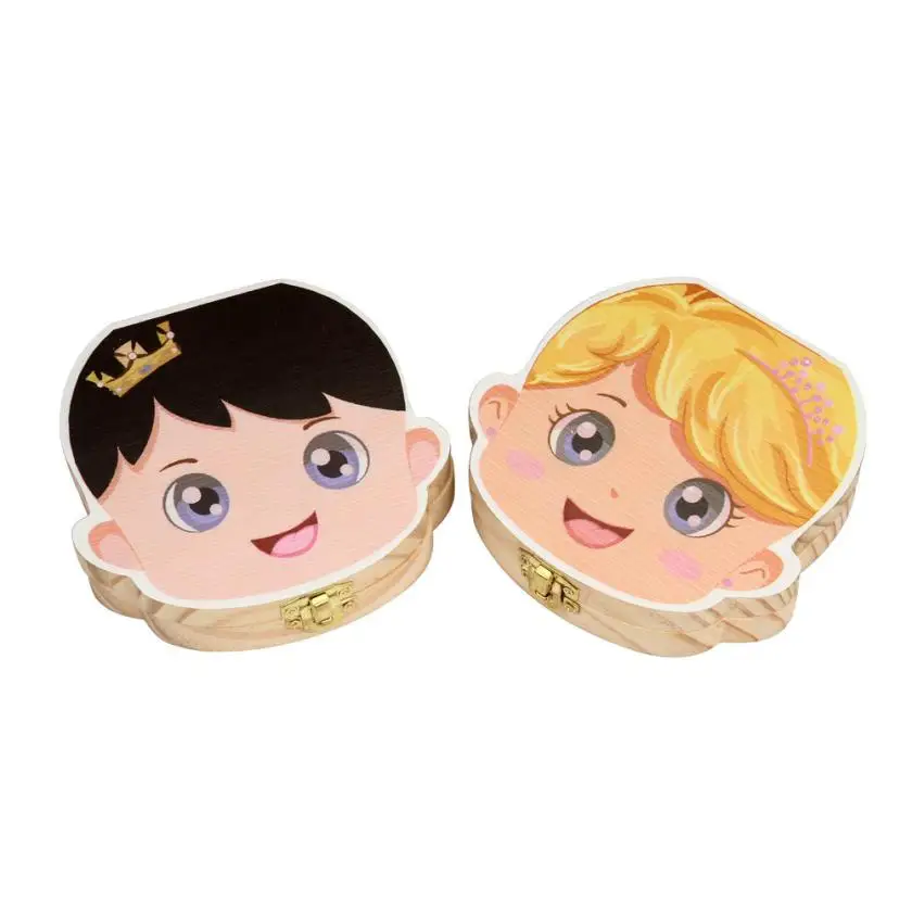 Английская/испанская деревянная коробка органайзер для хранения зубов