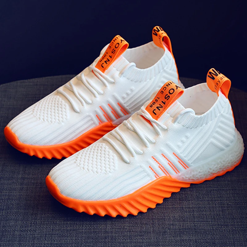 Женские кроссовки со шнуровкой черные оранжевые или Зеленые на массивной