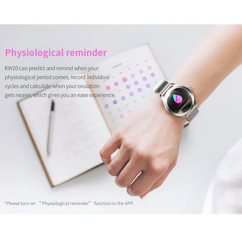 Водонепроницаемые Смарт часы IP68 женский браслет пульсометр мониторинг сна