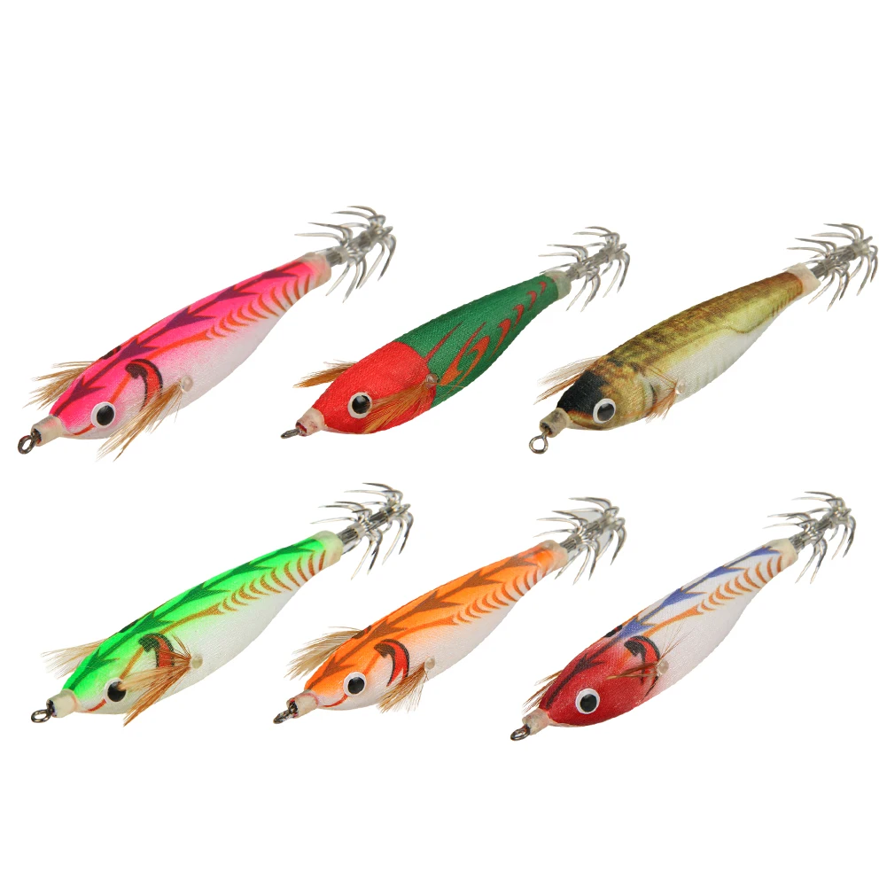 

1PCS 75mm 9g Luminous Squid Jigs Fishing Lures Octopus Bait Trout Baits Small Crank Wobbler Sinking Minnow Fishing Tackle Hooks