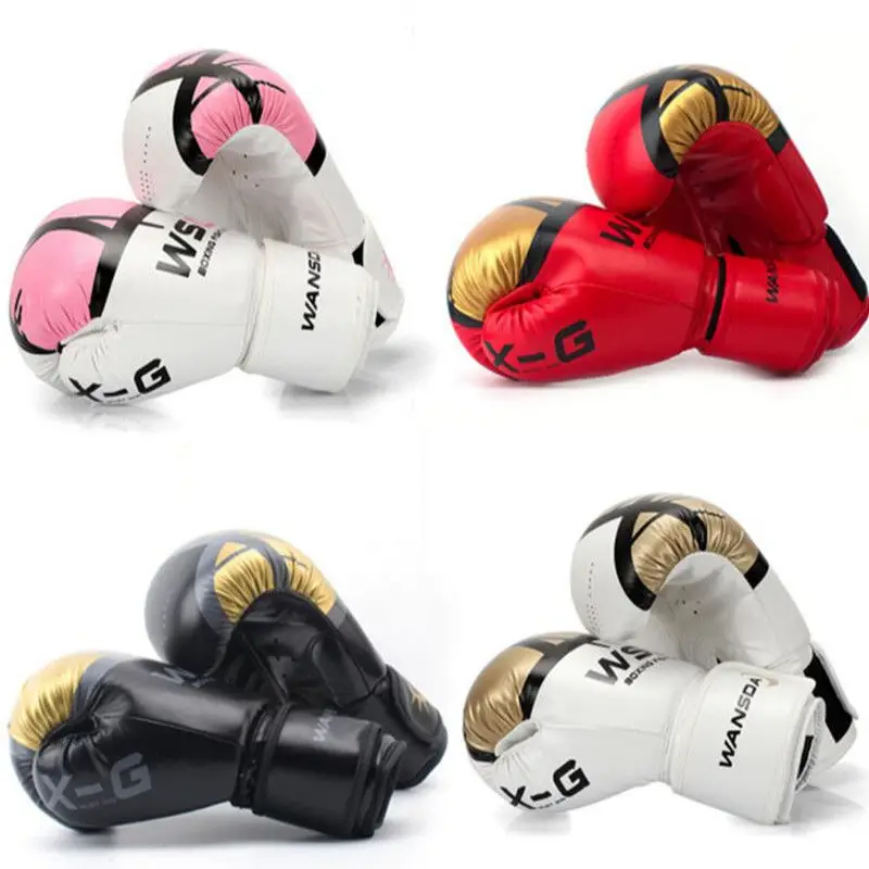 

4-12OZ Boxing Gloves for Men Women PU Muay Thai MMA Training Gym Gloves Kids Guantes Boxeo Boxing Equipment new детские перчатки