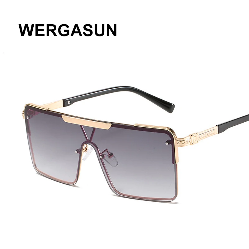 Винтажные Квадратные Солнцезащитные очки WERGASUN для мужчин и женщин роскошные