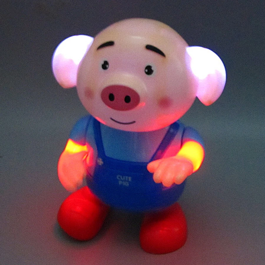 

Electric Pig Dancing Robot Toys For Children Cute Funny Seaweed Dance Musical Flashing Intelligent Walking Toys Kids Gifts