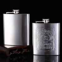 portable stainless steel hip flask 7oz russian wine mug wisky bottle with box pocket drinkware alcohol bottle bridesmaid gifts