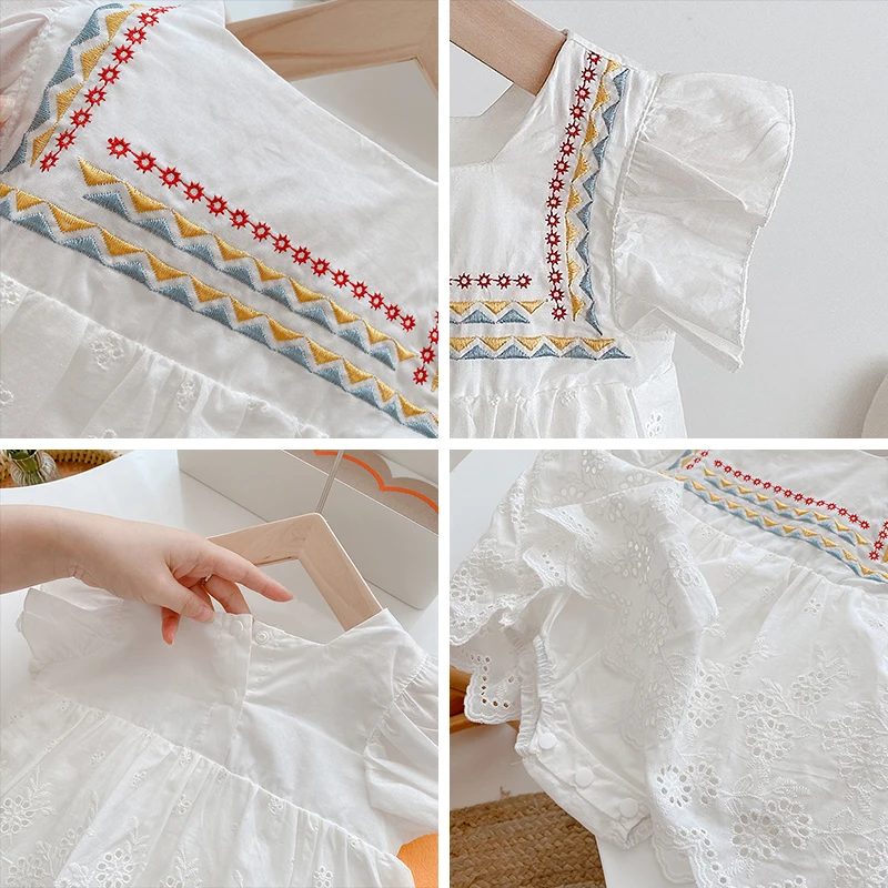 

Baby Girls Princess Dress 2021 New Summer Toddler Cute Birthday Party Costumes For Girl Cotton Infant Embroidery Clothing