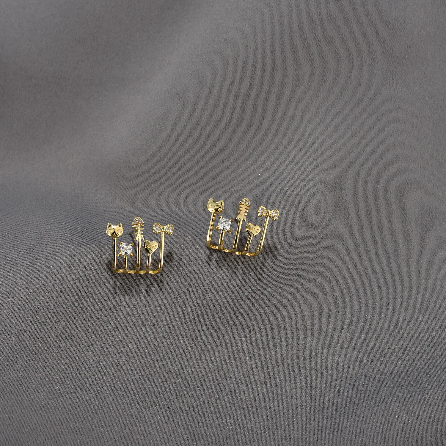 Женские серьги гвоздики с кристаллами SIPENGJEL маленькие кольца фианитом ювелирные