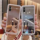 Чехол для телефона Redmi 8A, 7A, 6A, 6, 5 Pro, S2, 4, 3S, 3X, зеркальный, мягкий, с ремешком через плечо, Защитная силиконовая крышка