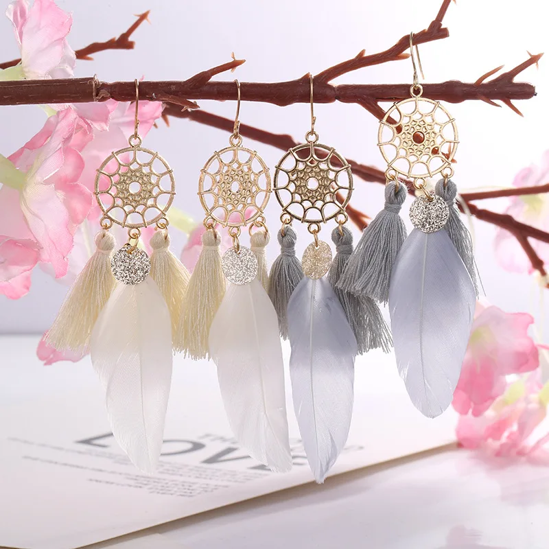 Japan and South Korea trend fashion hot fresh fresh geometric size circle exaggerated long ladies earrings factory wholesale