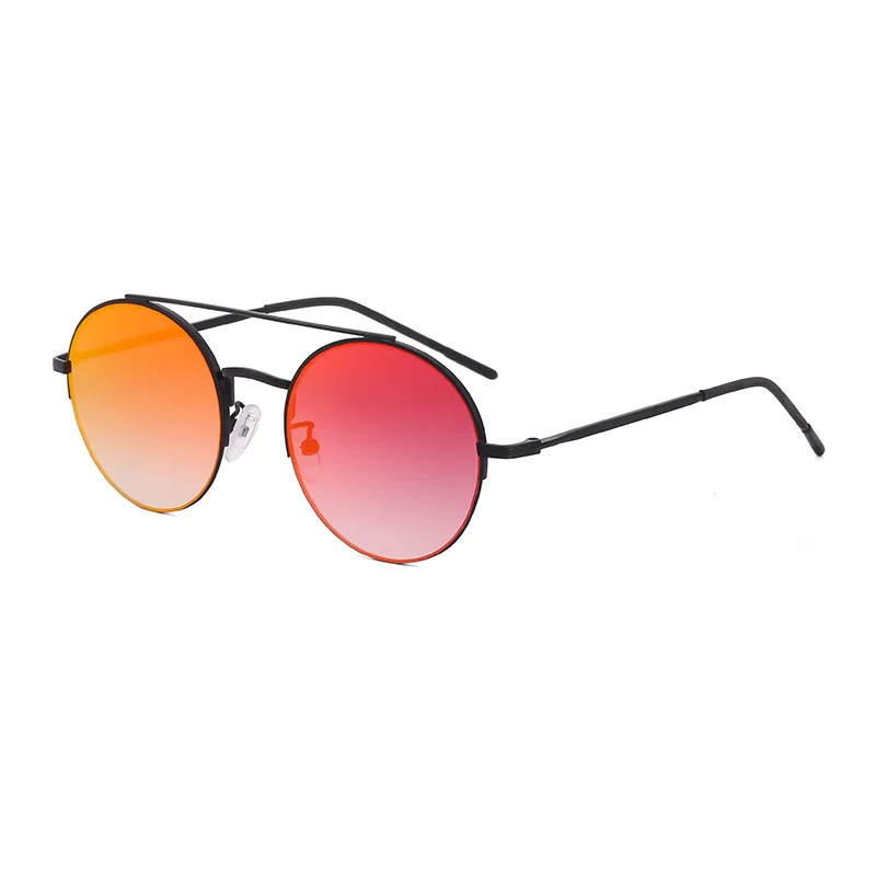 

New fashion small round frame sunglasses female tide net red same paragraph double beam sunglasses men's wholesale sunglasses