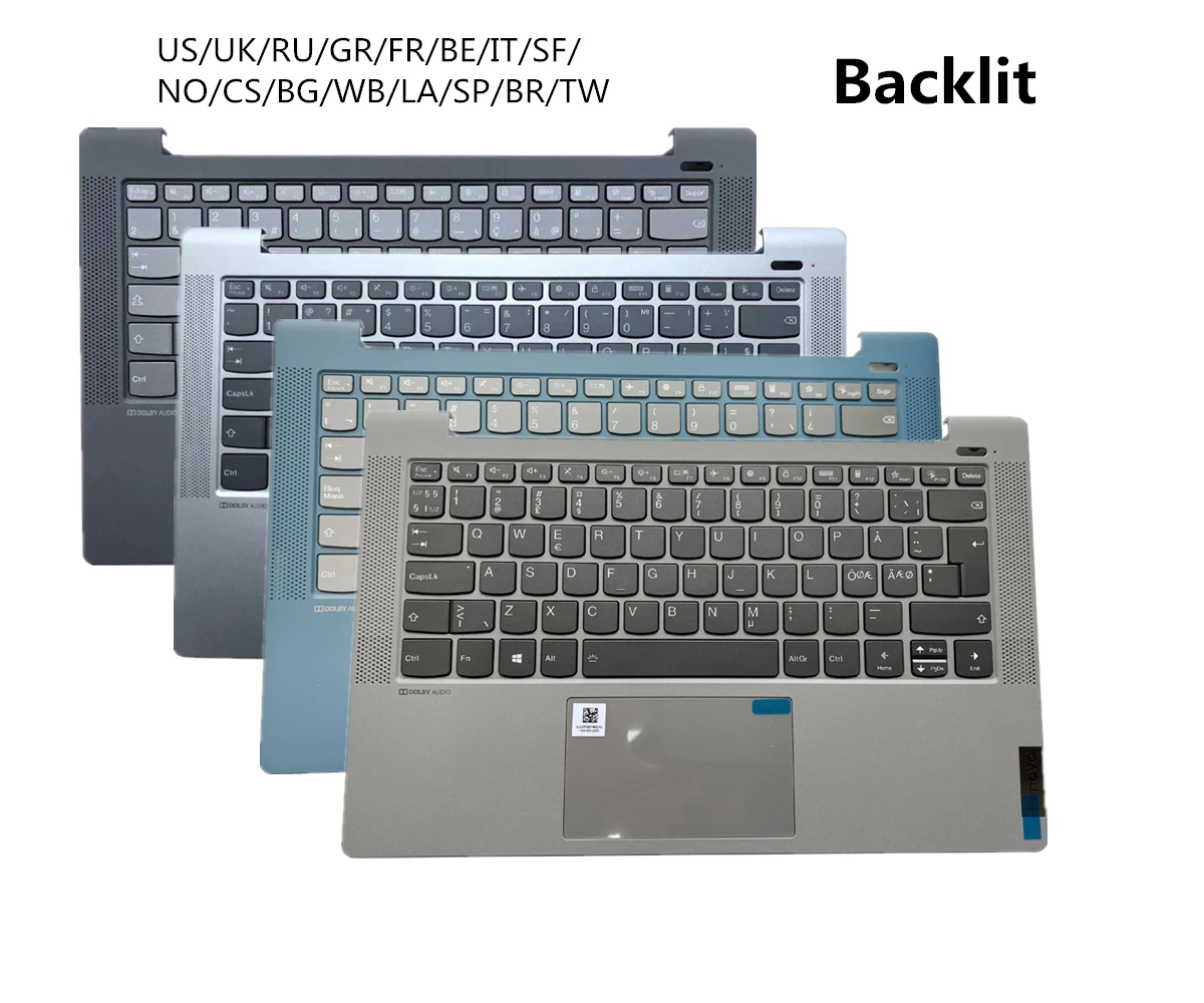 Новый оригинальный ноутбук US/UK/LA/GR/CS/BE/SF/IT с синей подсветкой корпус