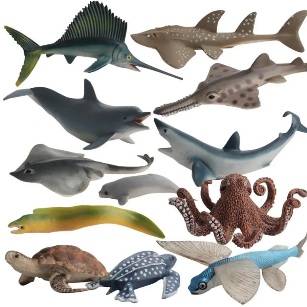 1 12 шт. в упаковке Детская модель игрушки мультфильм морской фигурки животных