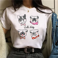 oversize t shirts women kawaii cute dog graphic print summer short sleeve white t shirt for 90s girls fashion aesthetic top tees