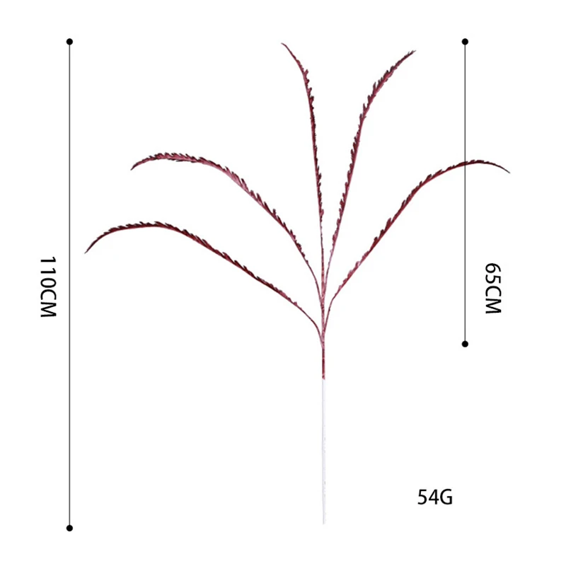 5 вилок Delphinium Искусственные цветы свадебное украшение Miscanthus пластиковый цветок