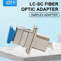 10pcs ftth sc female to lc female simplex fiber optic hybrid adapter optical fiber flange coupler connector