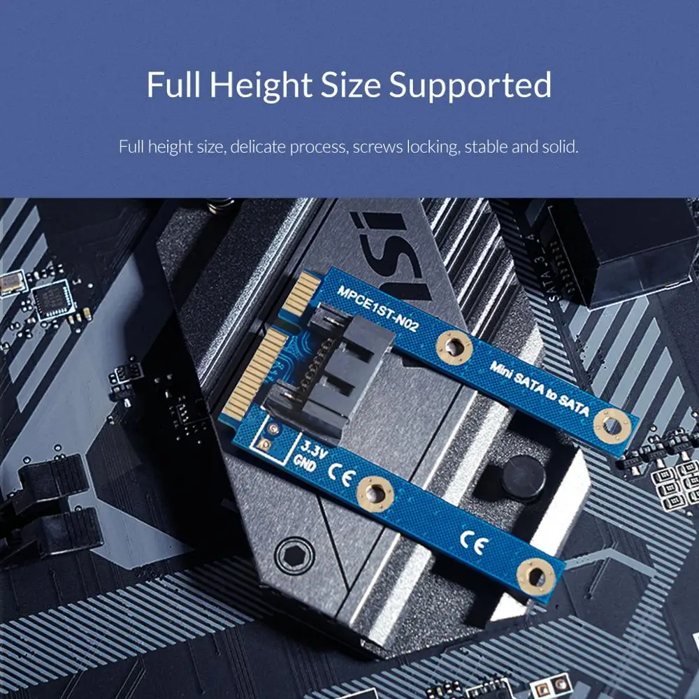 ORICO SATA 7PIN к адаптер mSATA SATA3 протокол плоский тип SSD SATA3.0 SATAIII полный размер по