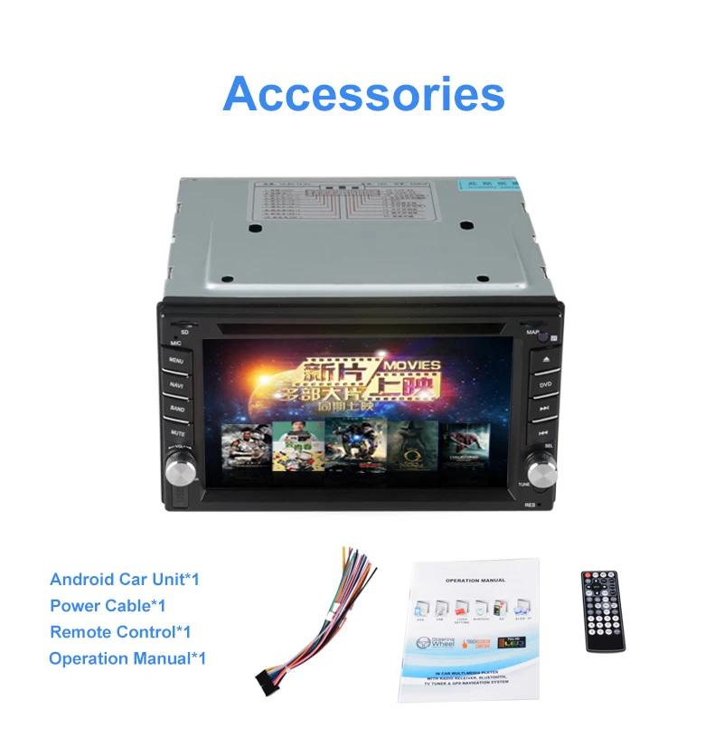 Автомобильный DVD плеер с сенсорным экраном 6212 6 2 дюйма HD DIN Bluetooth MP3 рулевое колесо