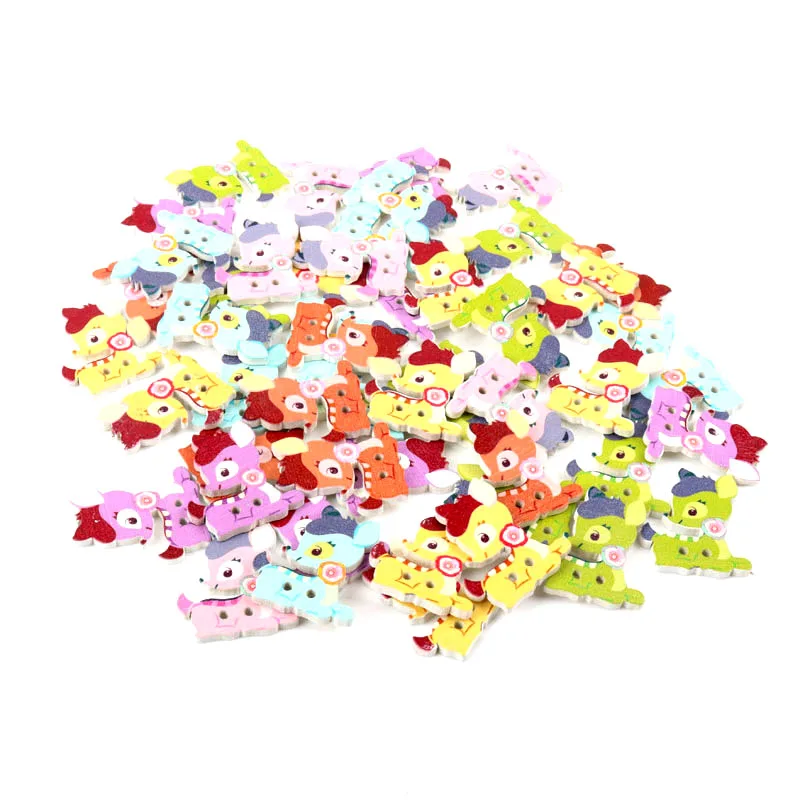 Новинка 2019 деревянные пуговицы для шитья скрапбукинга форма оленя смешанные в