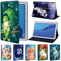 animal series leather case for huawei mediapad t3 8 0t3 10 9 6 t5 10 10 1 tablet case for mediapad m5 lite 10 1m5 10 8