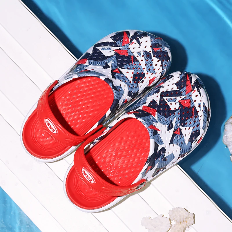 2020 унисекс полая зеленый камуфляж сандалии для прогулок Женские тапочки с