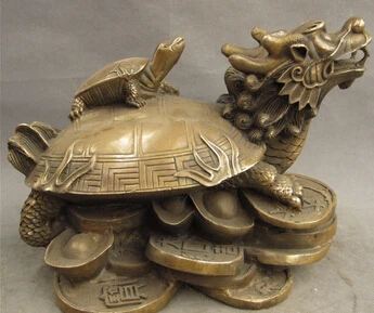 Бесплатная доставка &lt12 &quotкитайская Бронзовая медная долговечность Shou дракон