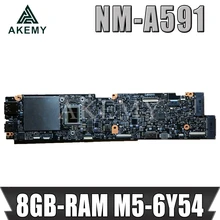 NM-A591 Laptop motherboard For Lenovo YOGA 900S-12ISK original mainboard 8GB-RAM M5-6Y54