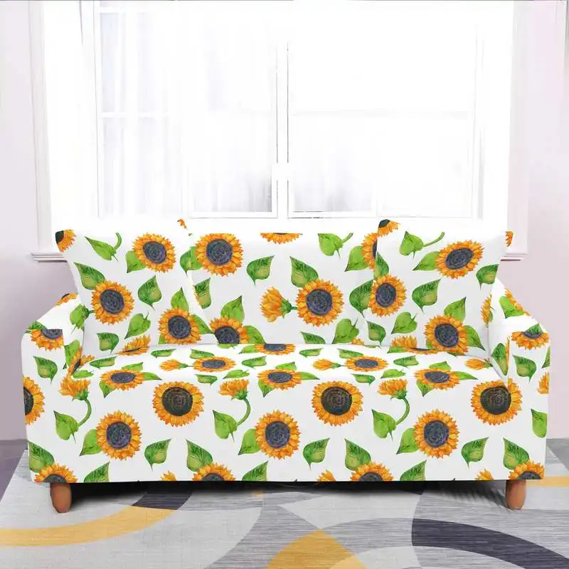Солнцезащитный чехол для дивана с цветочным принтом эластичный богемный диван