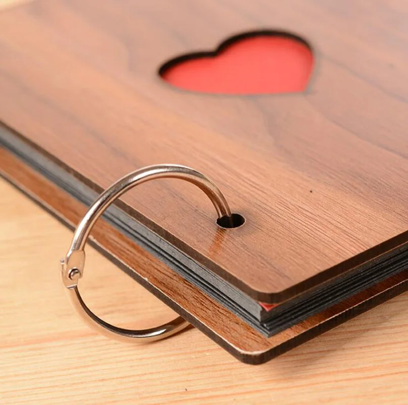 6 дюймов деревянный фотоальбом ручной работы DIY альбом для детского роста памяти