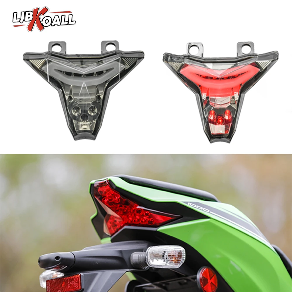 LED Rear Turn Signal Tail Stop Brake Light Lamps Integrated For Kawasaki Z1000 2014-2018 Ninja 250/400 2018-2019 ZX10R 2016-2018 |