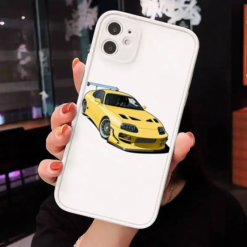 

Sports Cars Male Men Phone Cases matte transparent For iphone 7 8 11 12 plus mini x xs xr pro max luxury shell cover