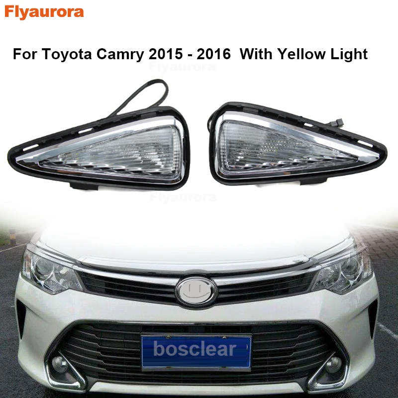 Желтое реле поворота для Toyota camry 2009 2010-15 2016 2017 2018 2019 водонепроницаемый ABS DRL лампа