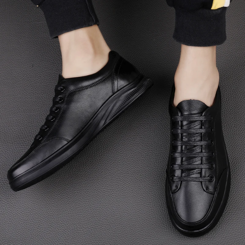 

Casual Shoes Men Sneakers genuine leather Classic Man Comfortable flats Lace Up outdoor fashion footwear Krasovki De Mujer Tenis
