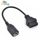 Автомобильный диагностический сканер, удлинитель, адаптер, соединитель кабеля, аксессуары, подходит для Honda 3 Pin OBD1-16 Pin OBDII OBD2
