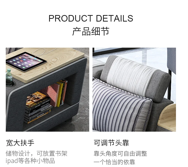 Тканевый диван-кровать для гостиной Большой U-образный угол ткань в