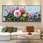 2021The Новый наклейки с цветами пиона Набор для вышивки крестиком Набор для вышивки 11CT Набор для вышивки крестиком DMC Crafts