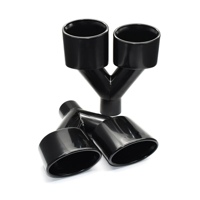 

1 Pair Black Y Shape Exhaust Tip 304 Stainless Steel Muffler Tip For Benz W204 C180 C200 C260 C300 C63 Nozzle Tailpipe