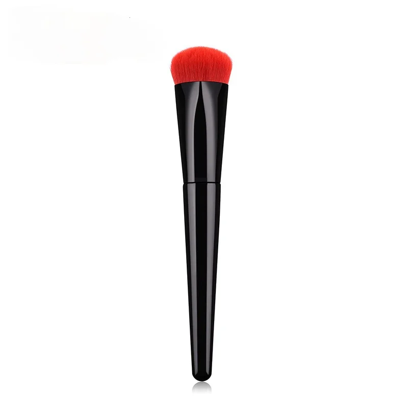 

Single makeup brush 1pcs Heart-shaped makeup brush, black handle, red hair, blush, liquid foundation, new makeup tools