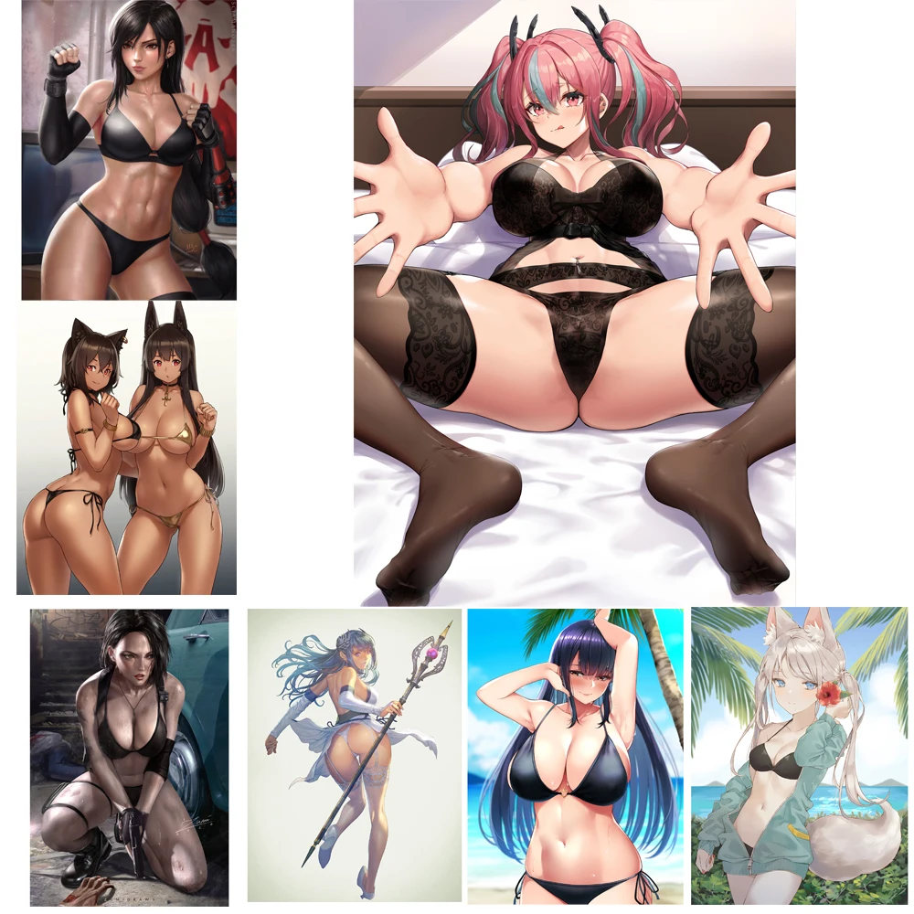 Frame Painting By Numbers Anime girl Kit Modern Wall Art Canvas Paint For Home Decors Calligraphy | Дом и сад