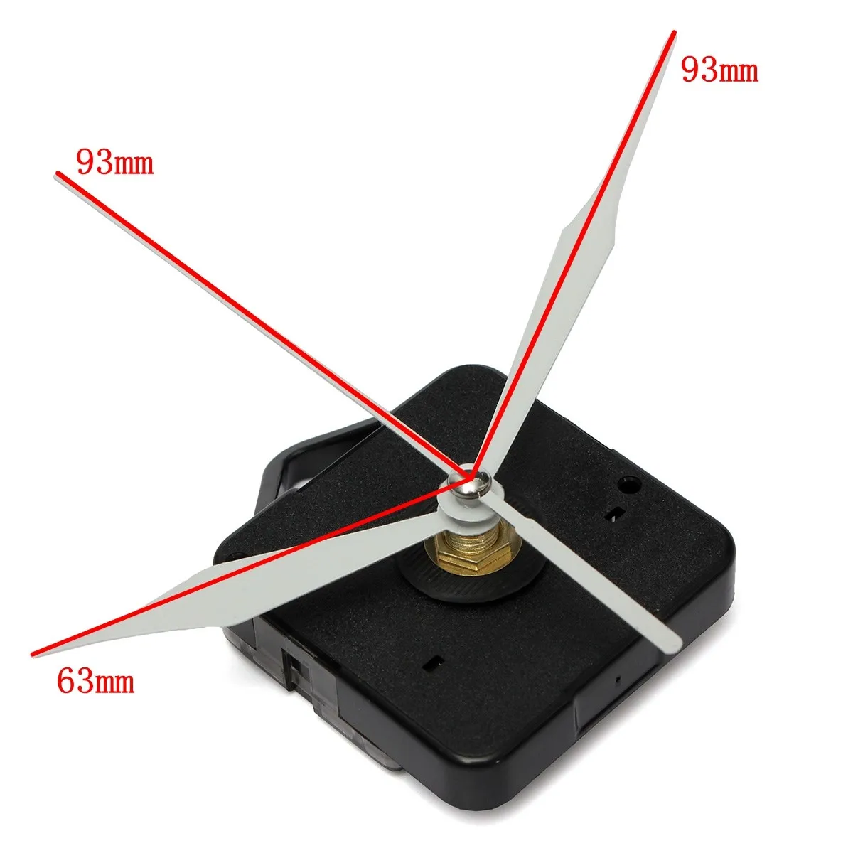 Горячая продажа автомобильные белые руки кварцевые часы Настенный механизм