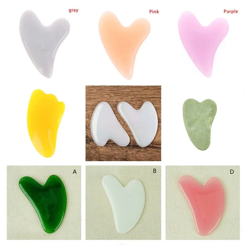 

1pc Heart Shape SPA Massage Beeswax Gua sha Scraping Massage Scraper Face Massager Acupuncture Guasha Board Massager for face