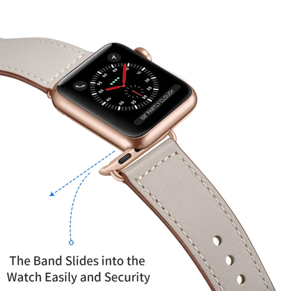 Высококачественный ремешок из натуральной кожи для Apple Watch Series 4 44 мм 40 мм ремешок для iWatch 1 2 3 42 мм 38 мм ремешок для часов