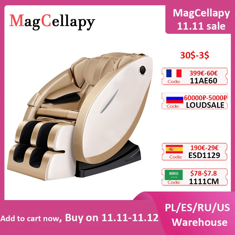 

Office Massage Chair Full Body Massage Chair Zero Gravity Neck Back Legs Foot Shiatsu Massager Sofa with Heat and Foot Rollers