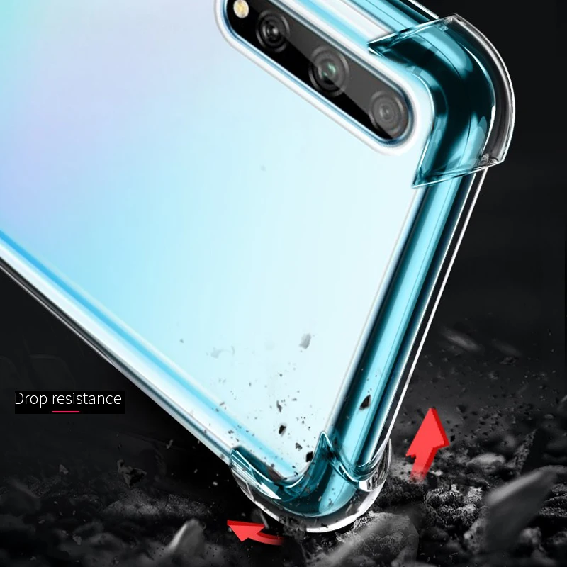 

For Y8P, Airbag Case + Camera Glass for Huawei Y6P Silicone Cases Honor 9 A Huawei Y7P Phone Case Cover Honor9C/9A Huawei Y8P