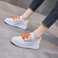 womens sports shoes outdoor collocation womens t shirt 2021 running wear resistant flat thick white vulcanized sneakers