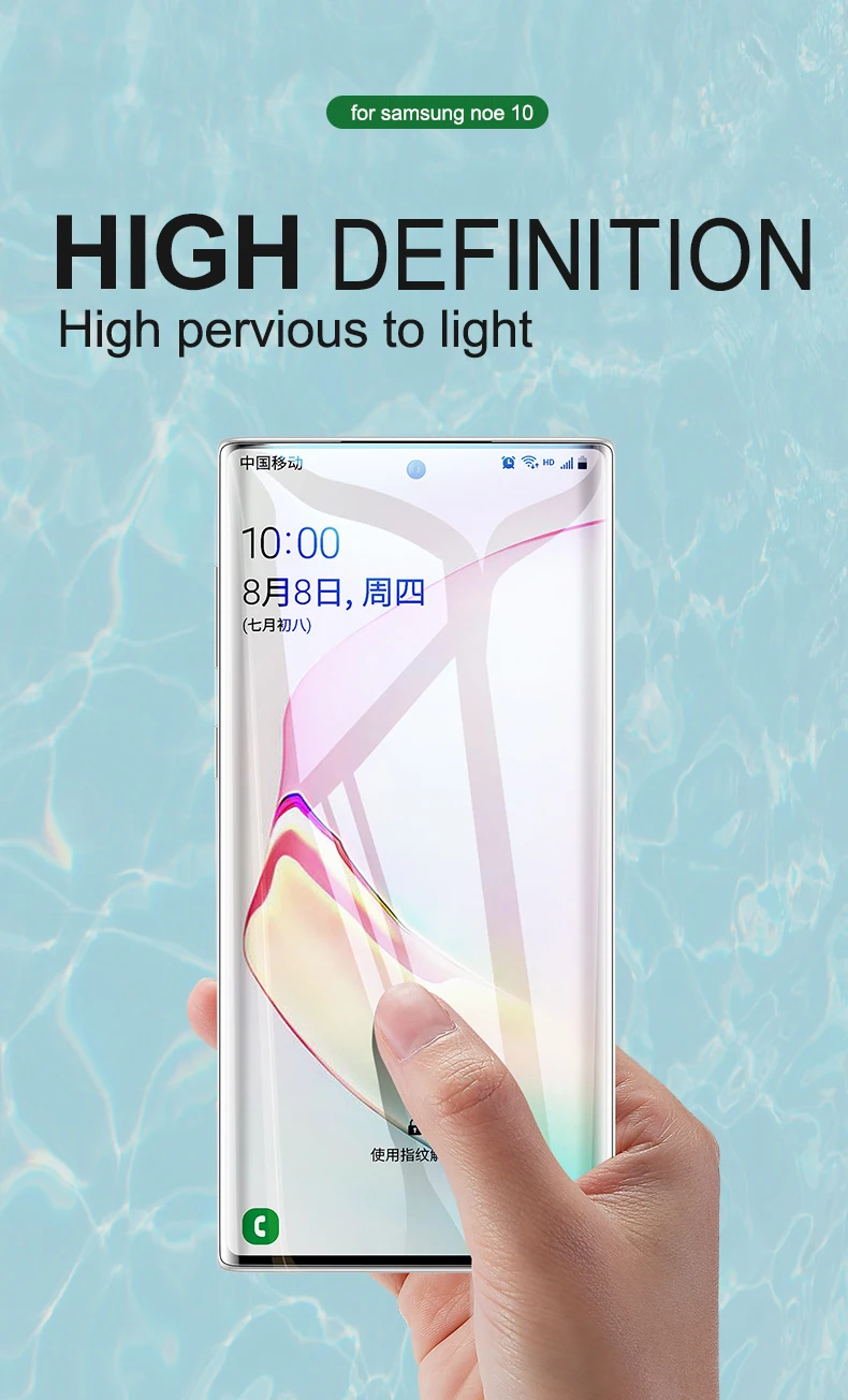 Lamorniea 20D передняя+ задняя защитная пленка для экрана samsung Galaxy Note 10 Pro S10 Plus S10 5G Note 9 8 S8 S9 Plus Гидрогелевая мягкая пленка