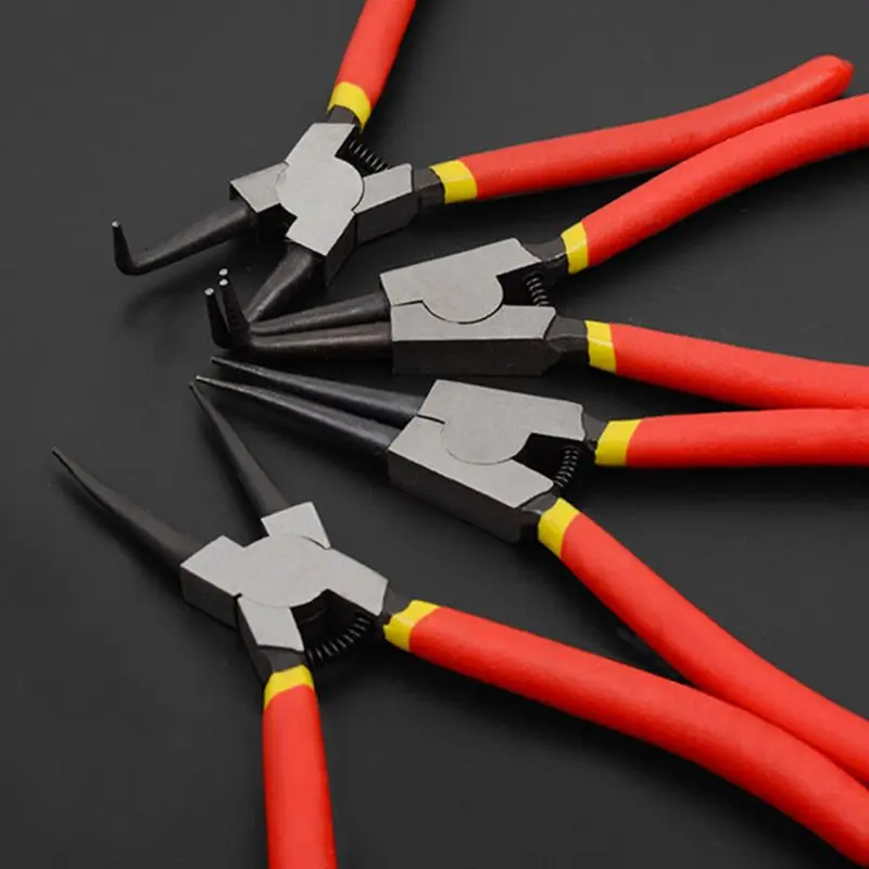 

4 Pcs 7in Circlip Pliers Internal External Spring Bent Straight Snap Ring Crimp G8TB