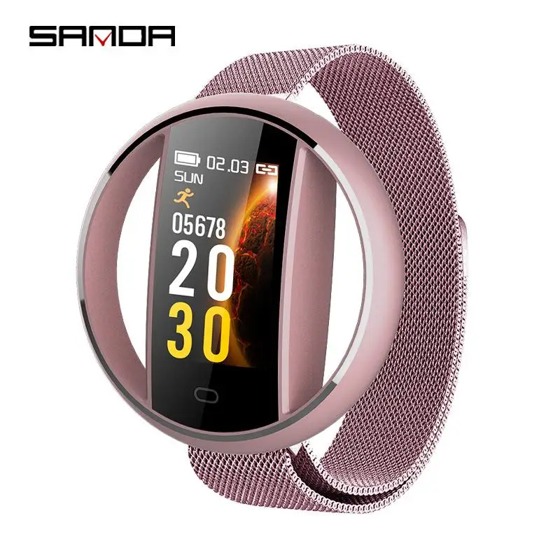 Sanda новый стиль E99 продает умные часы для женщин и мужчин 0 96 дюйма цветной экран