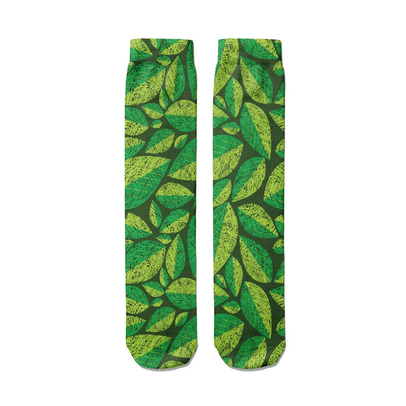 Модные хлопковые носки с рисунком кленовых листьев для женщин новинка